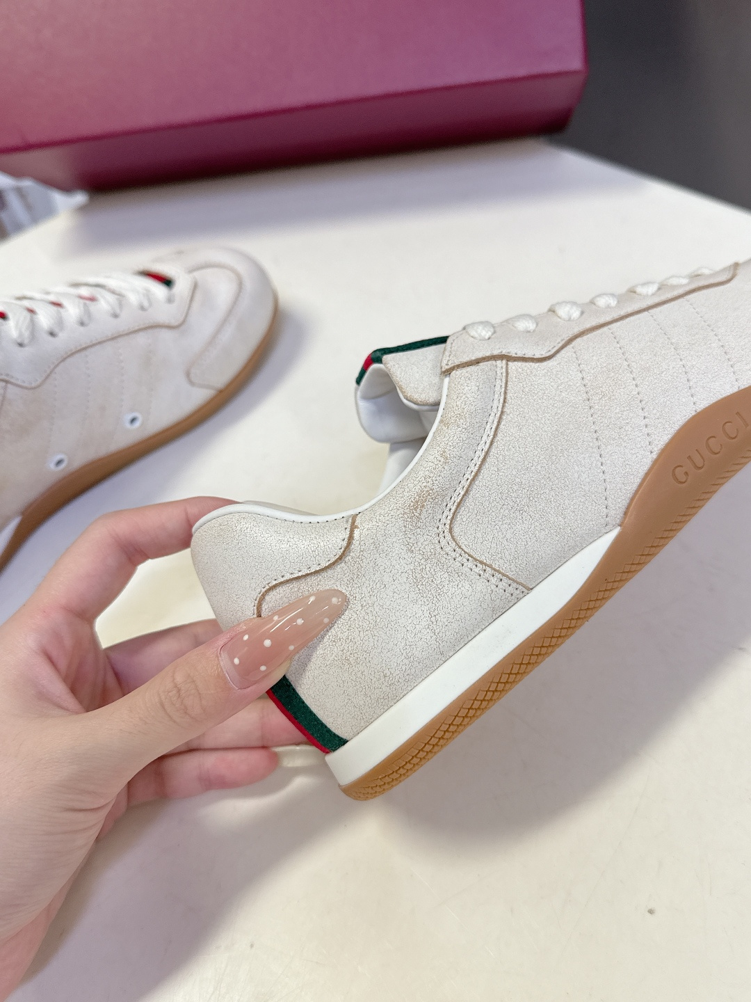 男装➕10 Gucci古驰Shift系列情侣款运动鞋系带休闲德训鞋超多明星网红种草 Gucci Shif