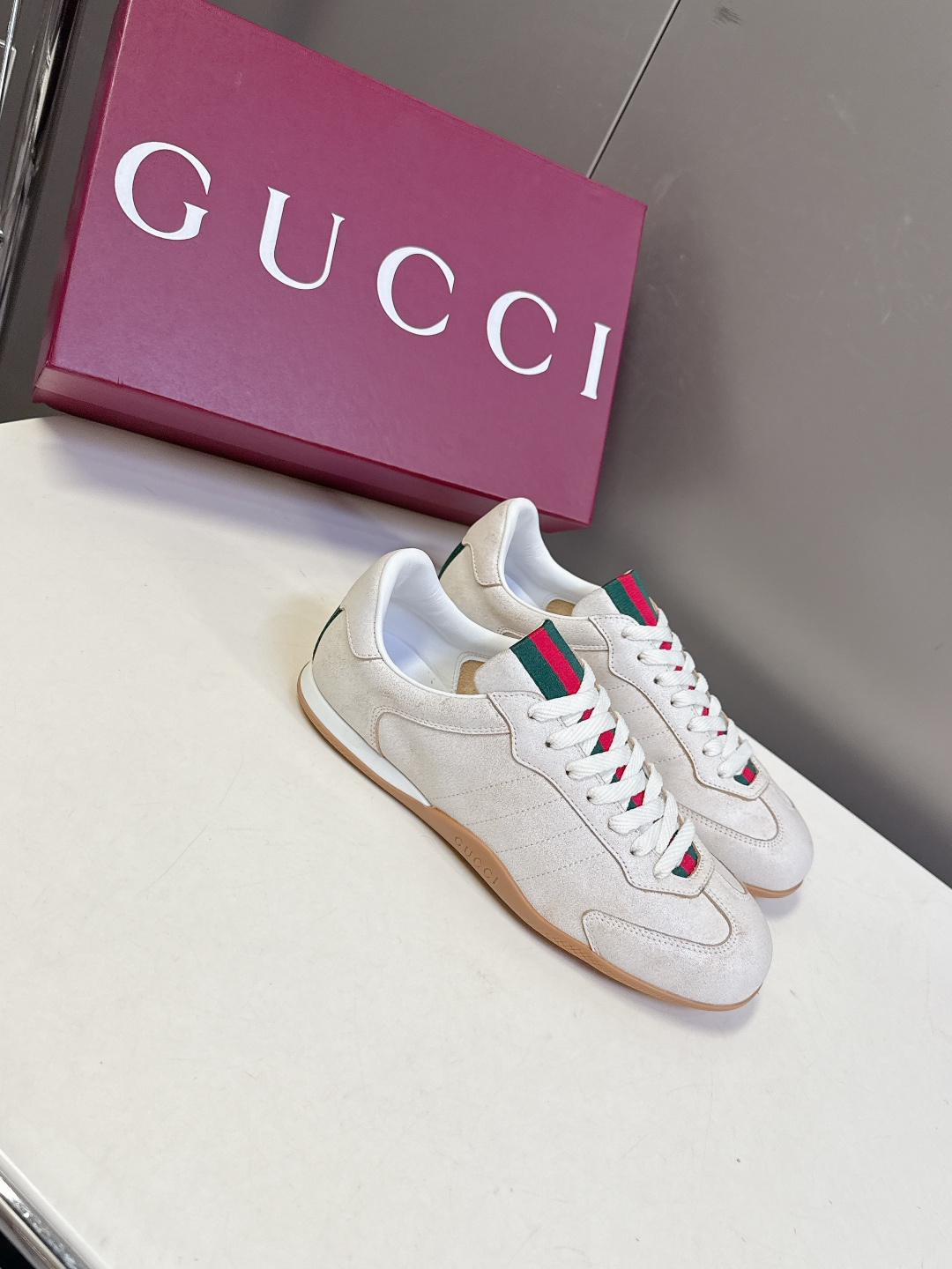 男装➕10 Gucci古驰Shift系列情侣款运动鞋系带休闲德训鞋超多明星网红种草 Gucci Shif