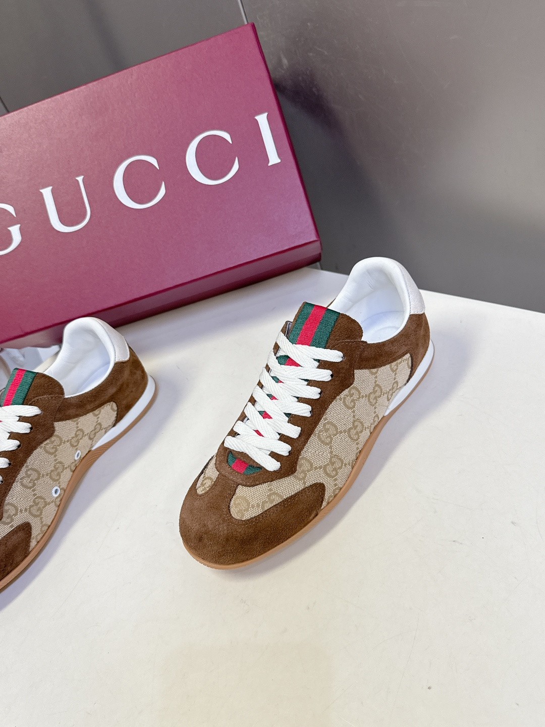 男装➕10 Gucci古驰Shift系列情侣款运动鞋系带休闲德训鞋超多明星网红种草 Gucci Shif
