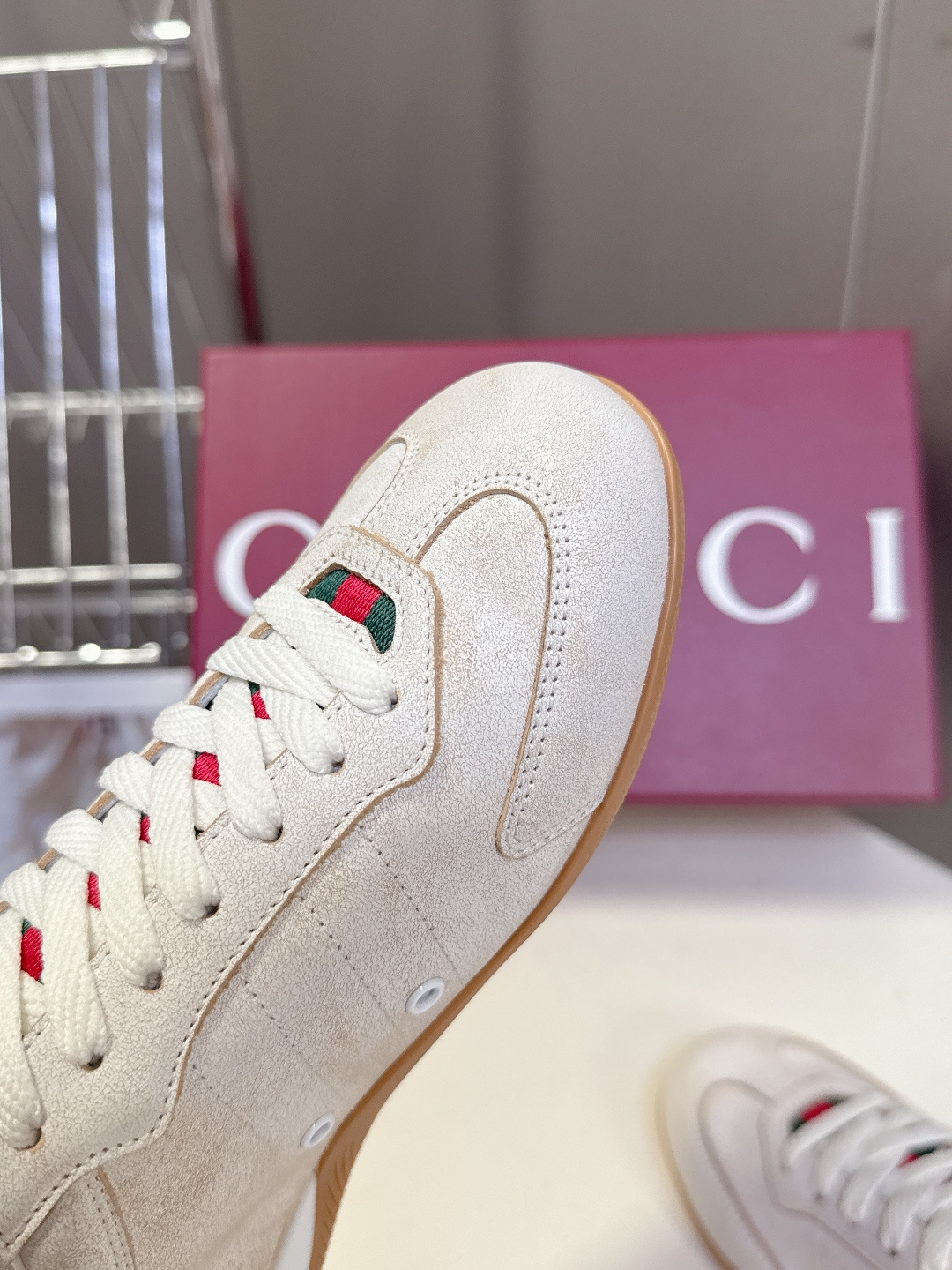 男装➕10 Gucci古驰Shift系列情侣款运动鞋系带休闲德训鞋超多明星网红种草 Gucci Shif