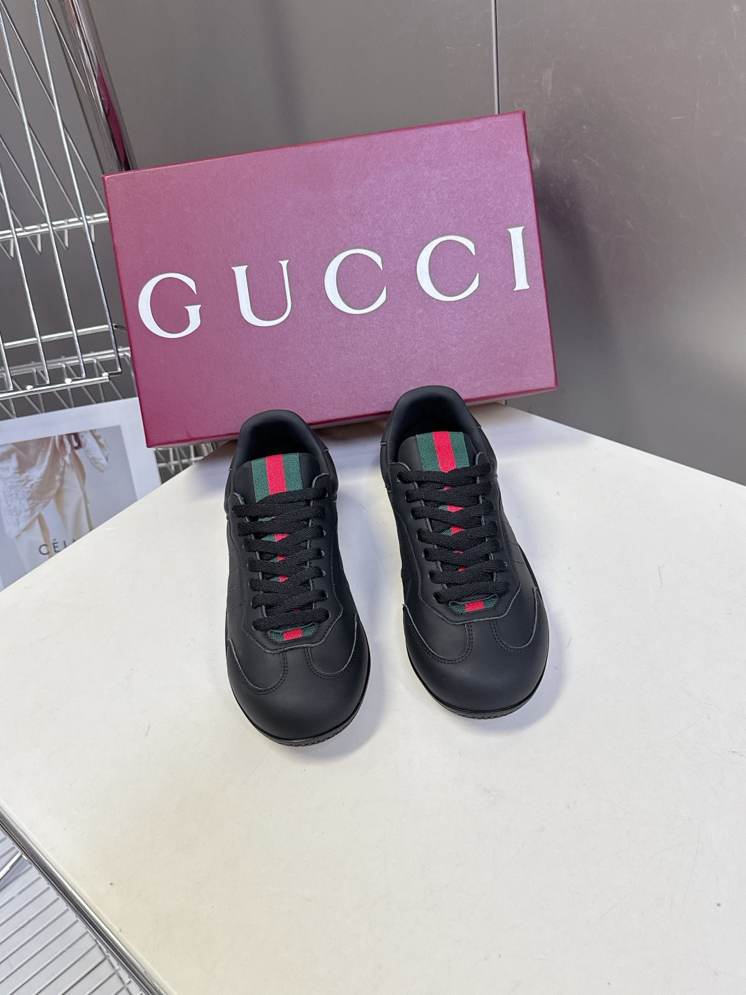 男装➕10 Gucci古驰Shift系列情侣款运动鞋系带休闲德训鞋超多明星网红种草 Gucci Shif