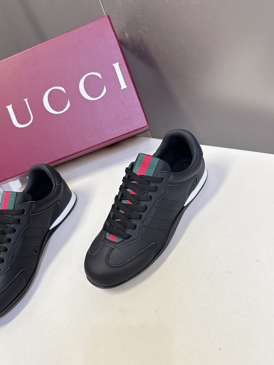 男装➕10 Gucci古驰Shift系列情侣款运动鞋系带休闲德训鞋超多明星网红种草 Gucci Shif