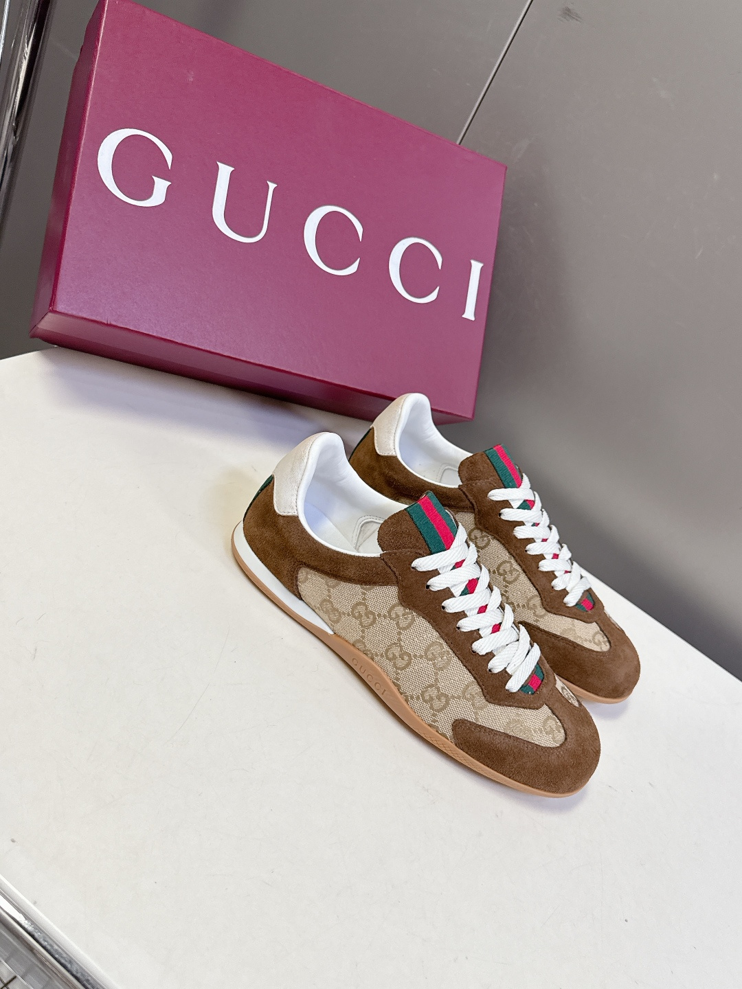 男装➕10 Gucci古驰Shift系列情侣款运动鞋系带休闲德训鞋超多明星网红种草 Gucci Shif