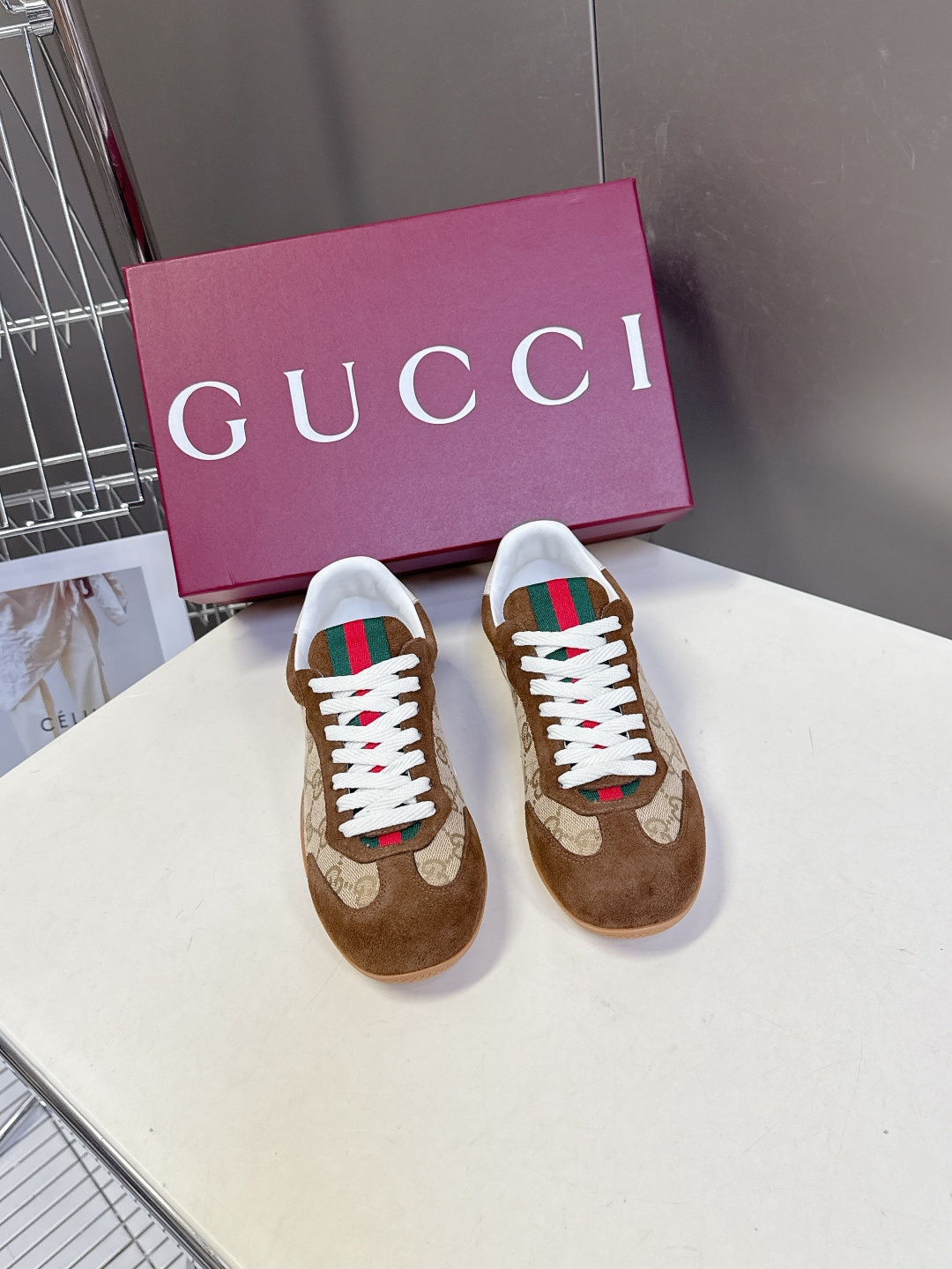 男装➕10 Gucci古驰Shift系列情侣款运动鞋系带休闲德训鞋超多明星网红种草 Gucci Shif