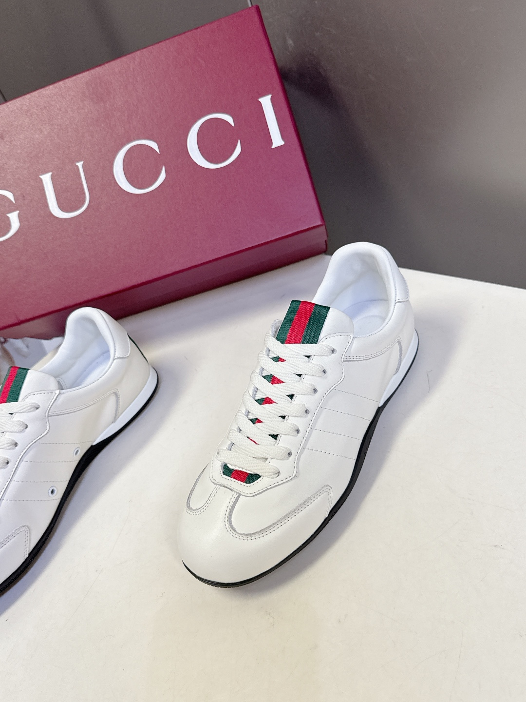 男装➕10 Gucci古驰Shift系列情侣款运动鞋系带休闲德训鞋超多明星网红种草 Gucci Shif