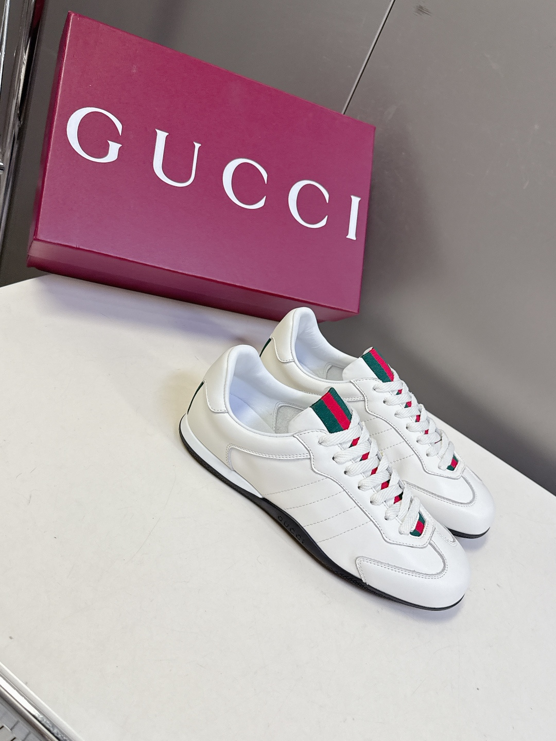 男装➕10 Gucci古驰Shift系列情侣款运动鞋系带休闲德训鞋超多明星网红种草 Gucci Shif