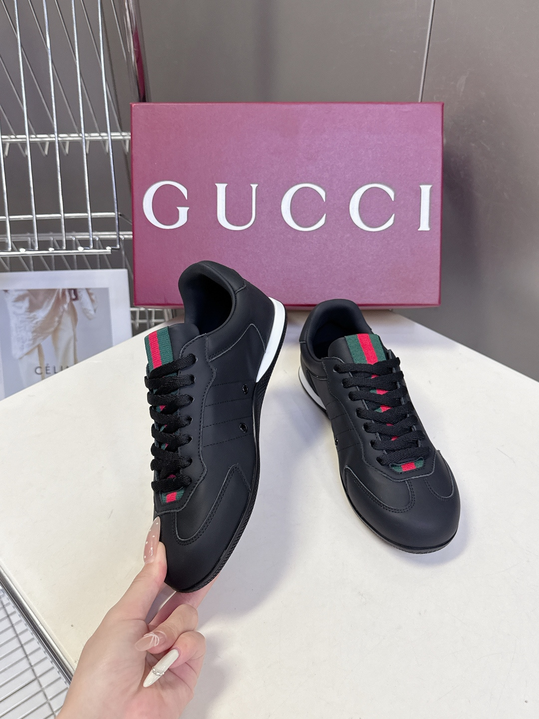 男装➕10 Gucci古驰Shift系列情侣款运动鞋系带休闲德训鞋超多明星网红种草 Gucci Shif