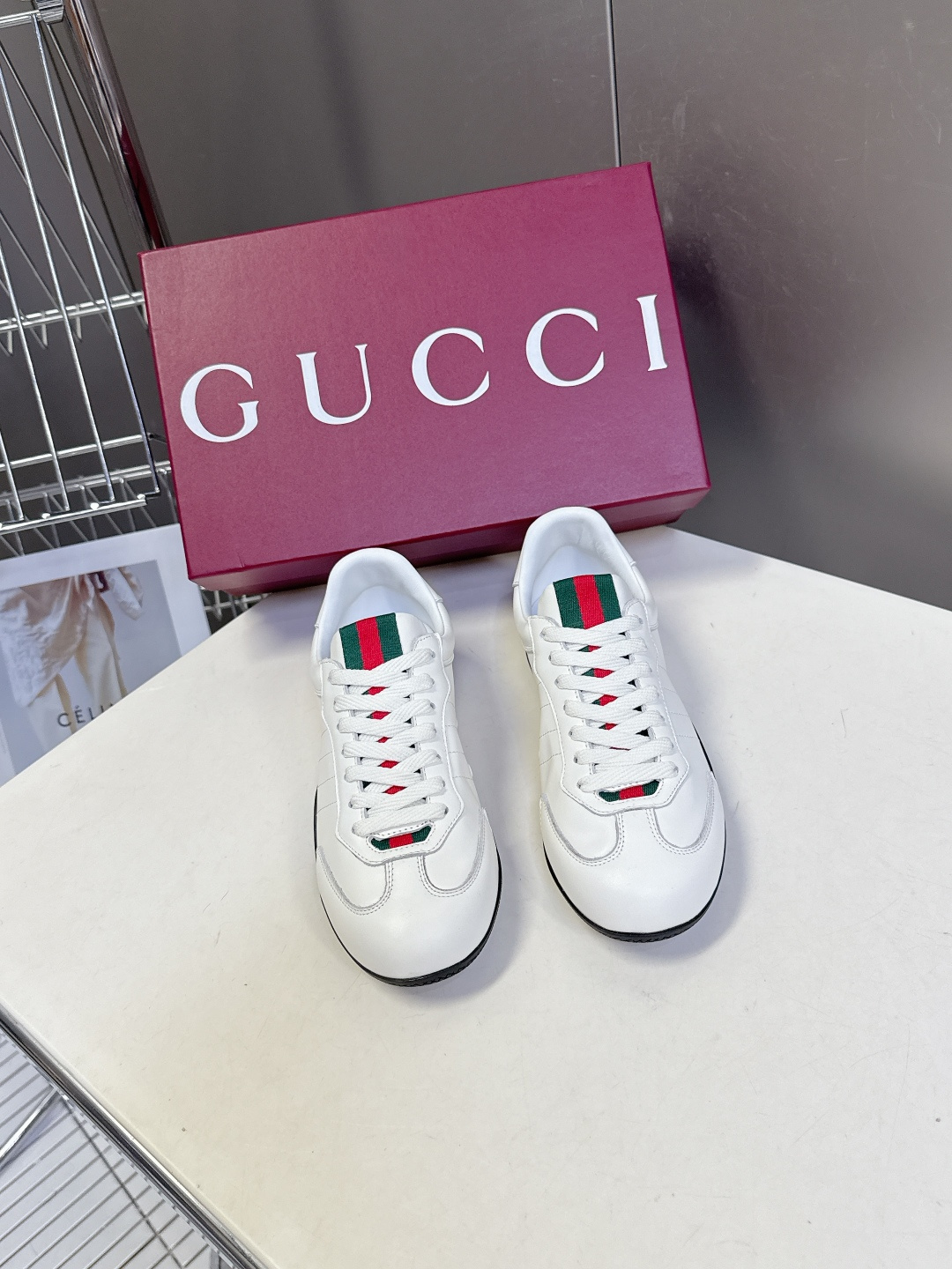 男装➕10 Gucci古驰Shift系列情侣款运动鞋系带休闲德训鞋超多明星网红种草 Gucci Shif
