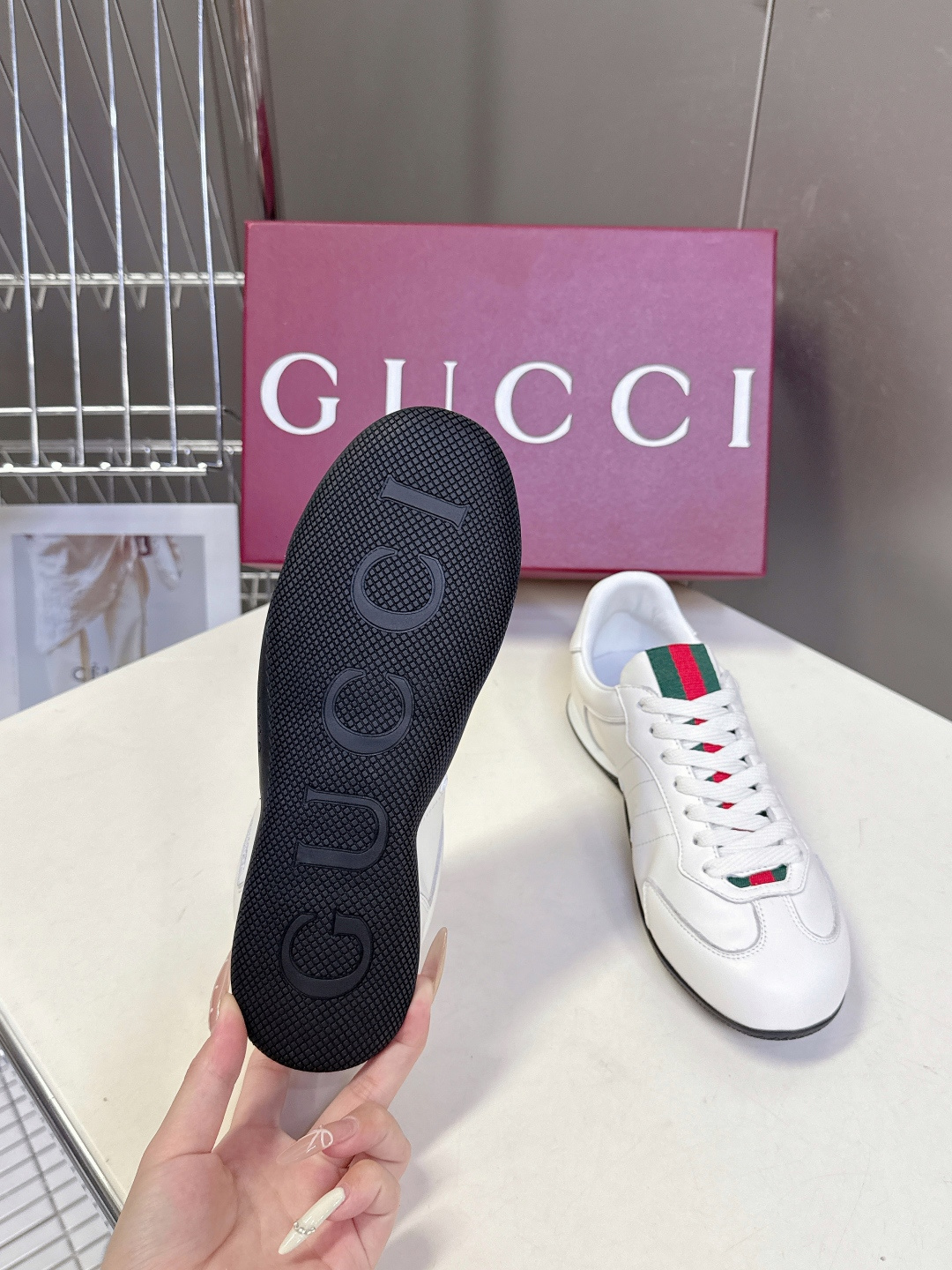 男装➕10 Gucci古驰Shift系列情侣款运动鞋系带休闲德训鞋超多明星网红种草 Gucci Shif