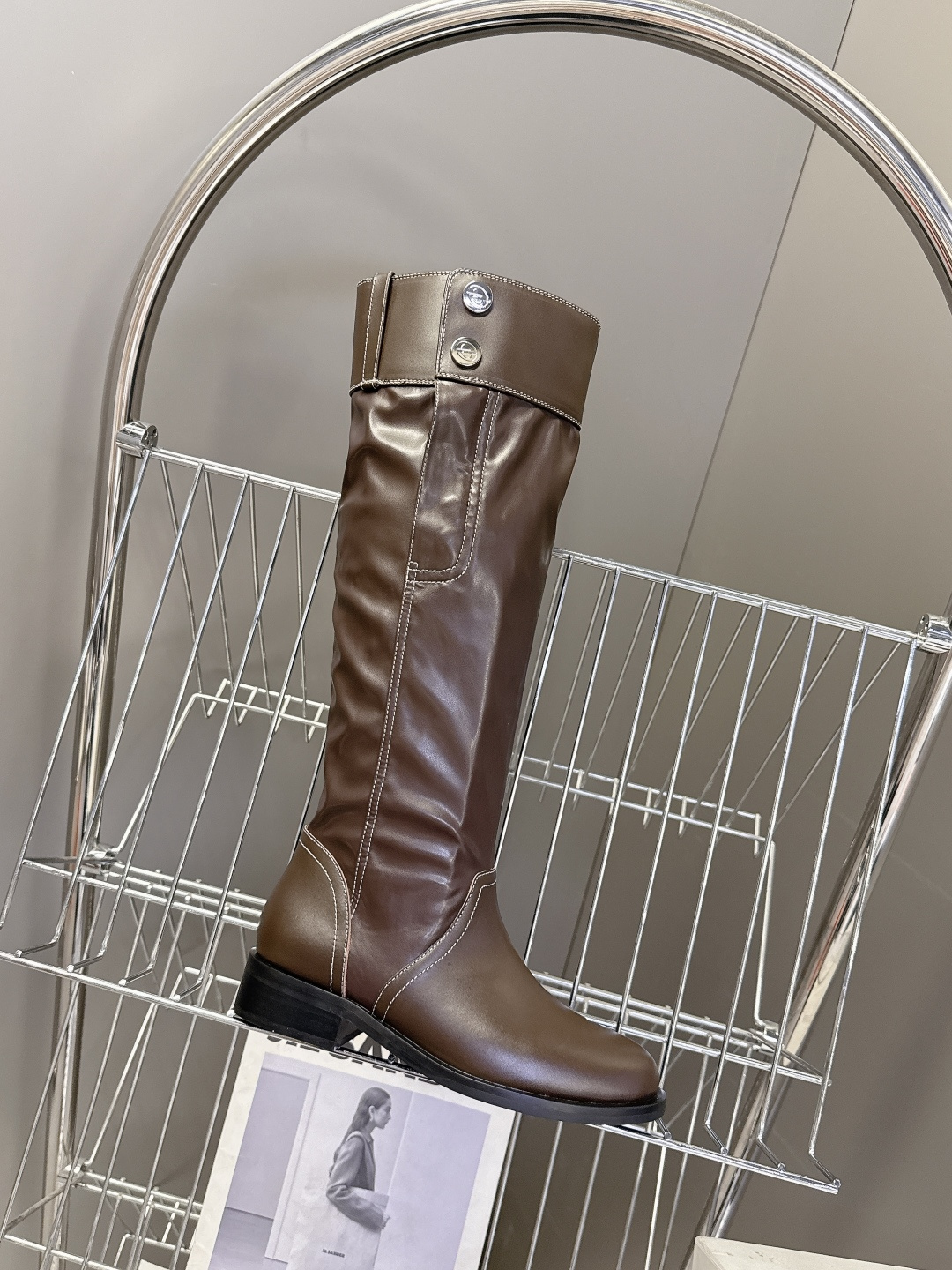 lost in echo2025秋冬新款复古西部牛仔堆堆靴 超多明星时尚博主种草 感受秋日与西部复古风的