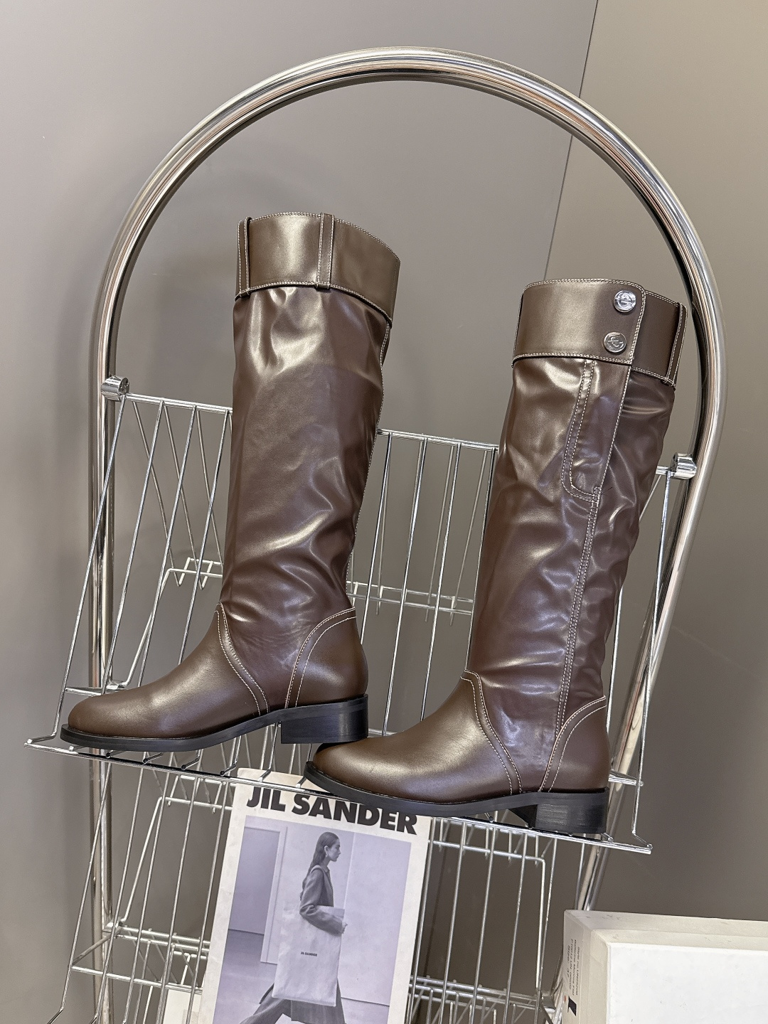 lost in echo2025秋冬新款复古西部牛仔堆堆靴 超多明星时尚博主种草 感受秋日与西部复古风的