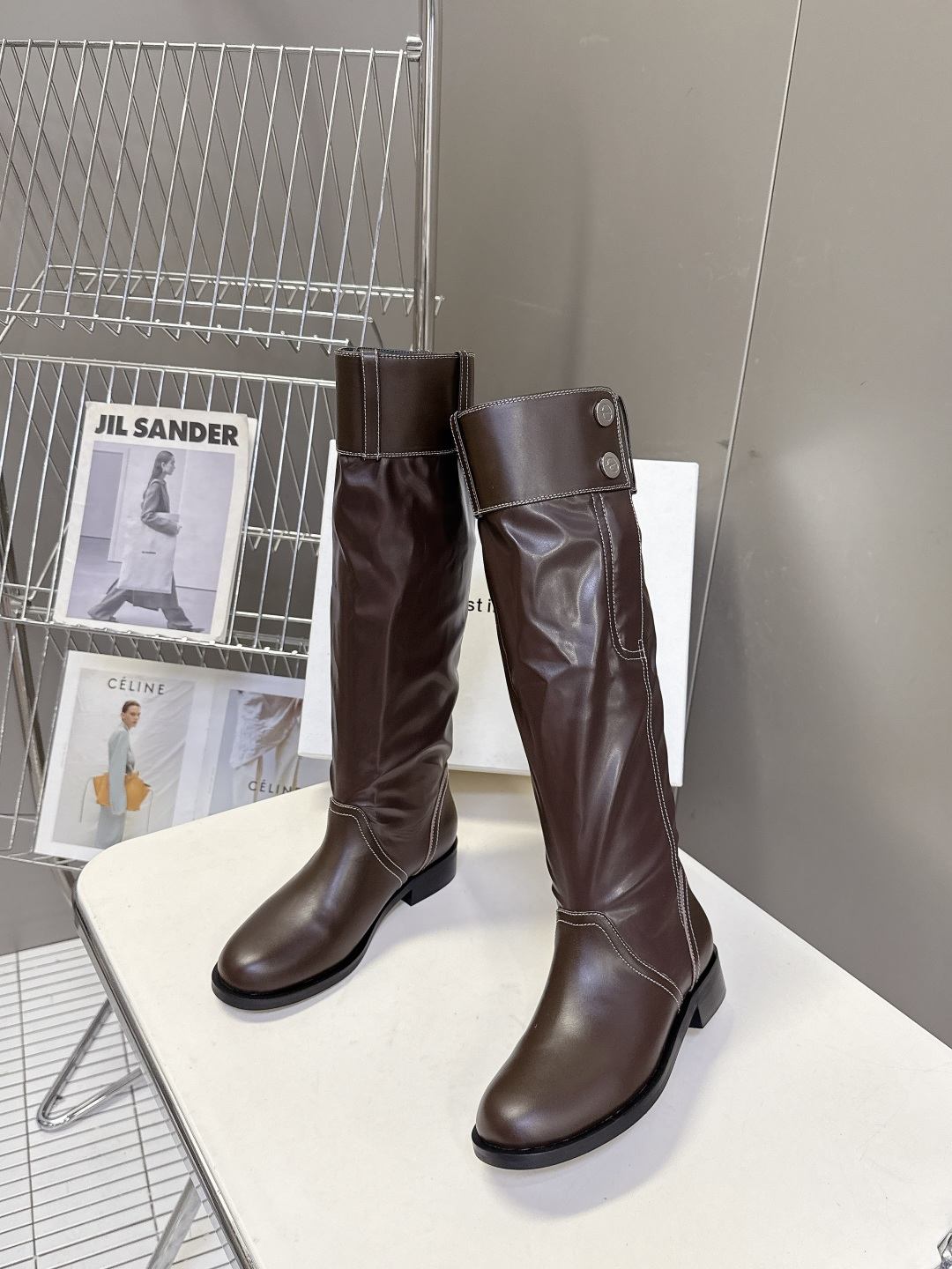 lost in echo2025秋冬新款复古西部牛仔堆堆靴 超多明星时尚博主种草 感受秋日与西部复古风的