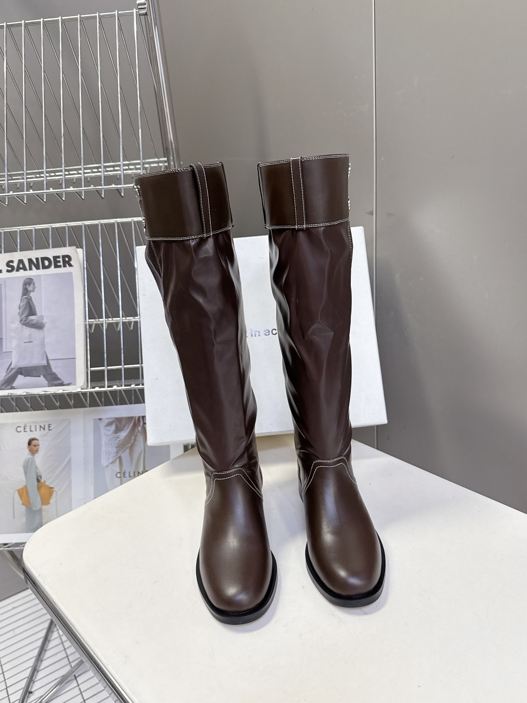 lost in echo2025秋冬新款复古西部牛仔堆堆靴 超多明星时尚博主种草 感受秋日与西部复古风的