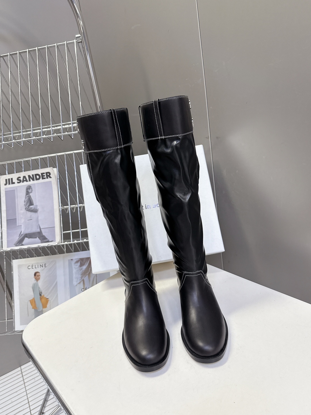 lost in echo2025秋冬新款复古西部牛仔堆堆靴 超多明星时尚博主种草 感受秋日与西部复古风的