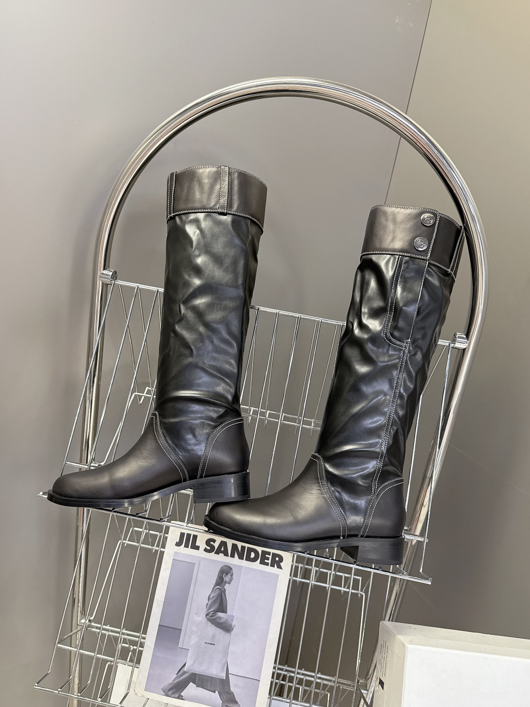 lost in echo2025秋冬新款复古西部牛仔堆堆靴 超多明星时尚博主种草 感受秋日与西部复古风的