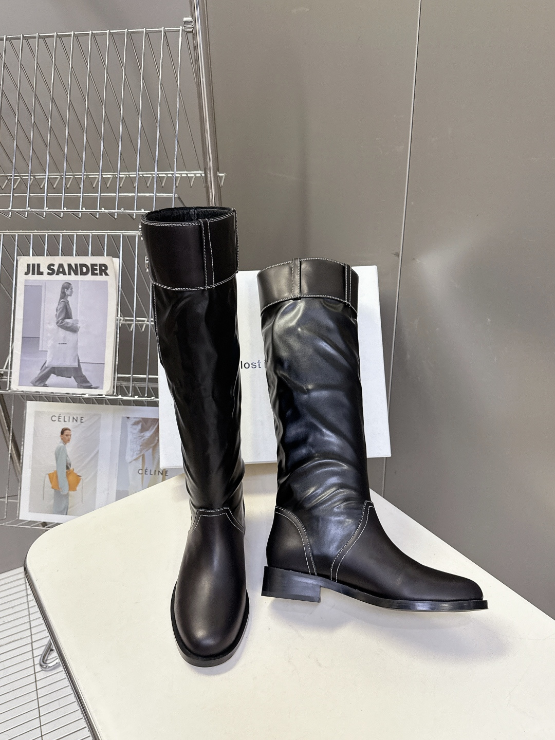 lost in echo2025秋冬新款复古西部牛仔堆堆靴 超多明星时尚博主种草 感受秋日与西部复古风的