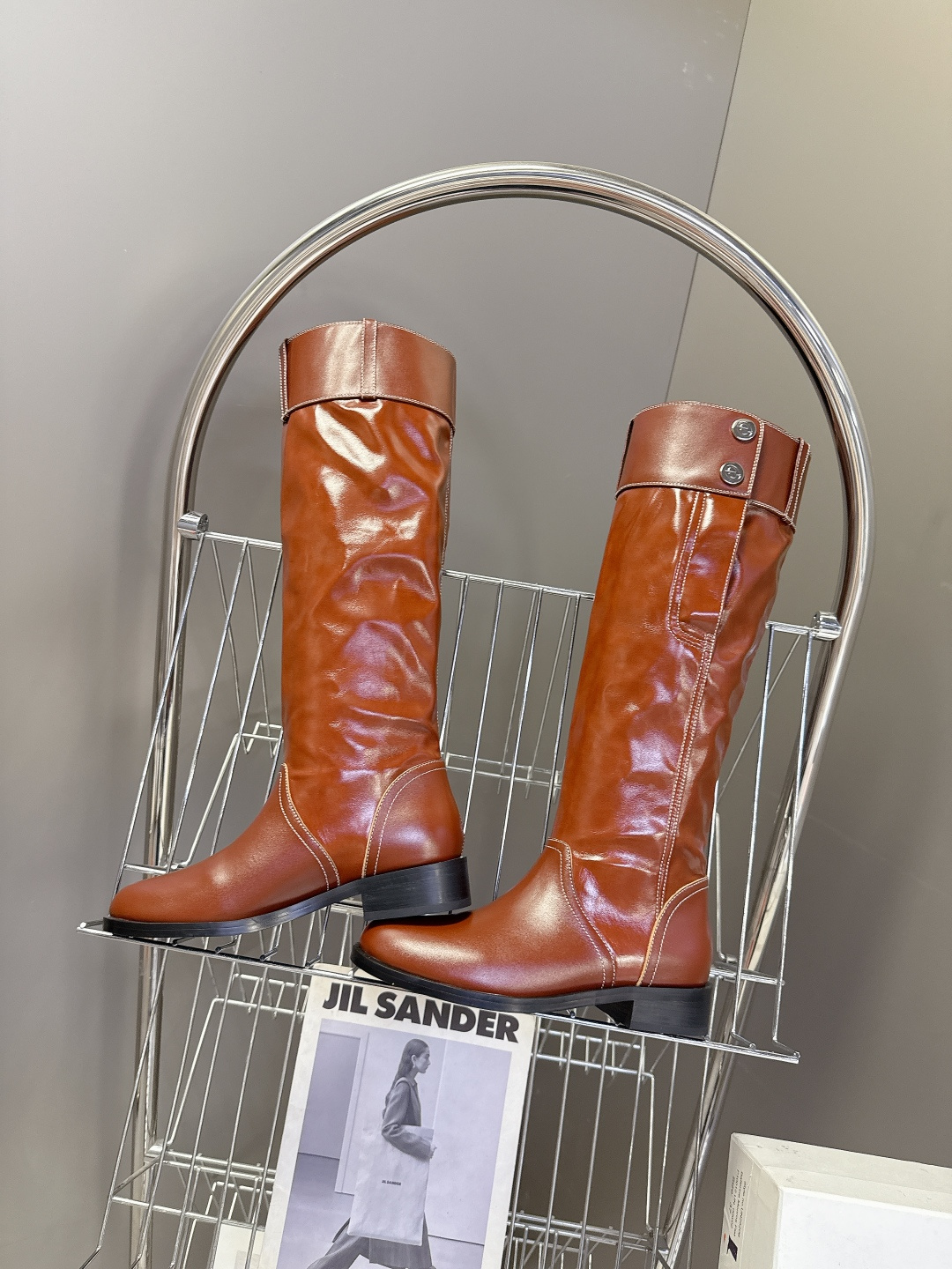 lost in echo2025秋冬新款复古西部牛仔堆堆靴 超多明星时尚博主种草 感受秋日与西部复古风的