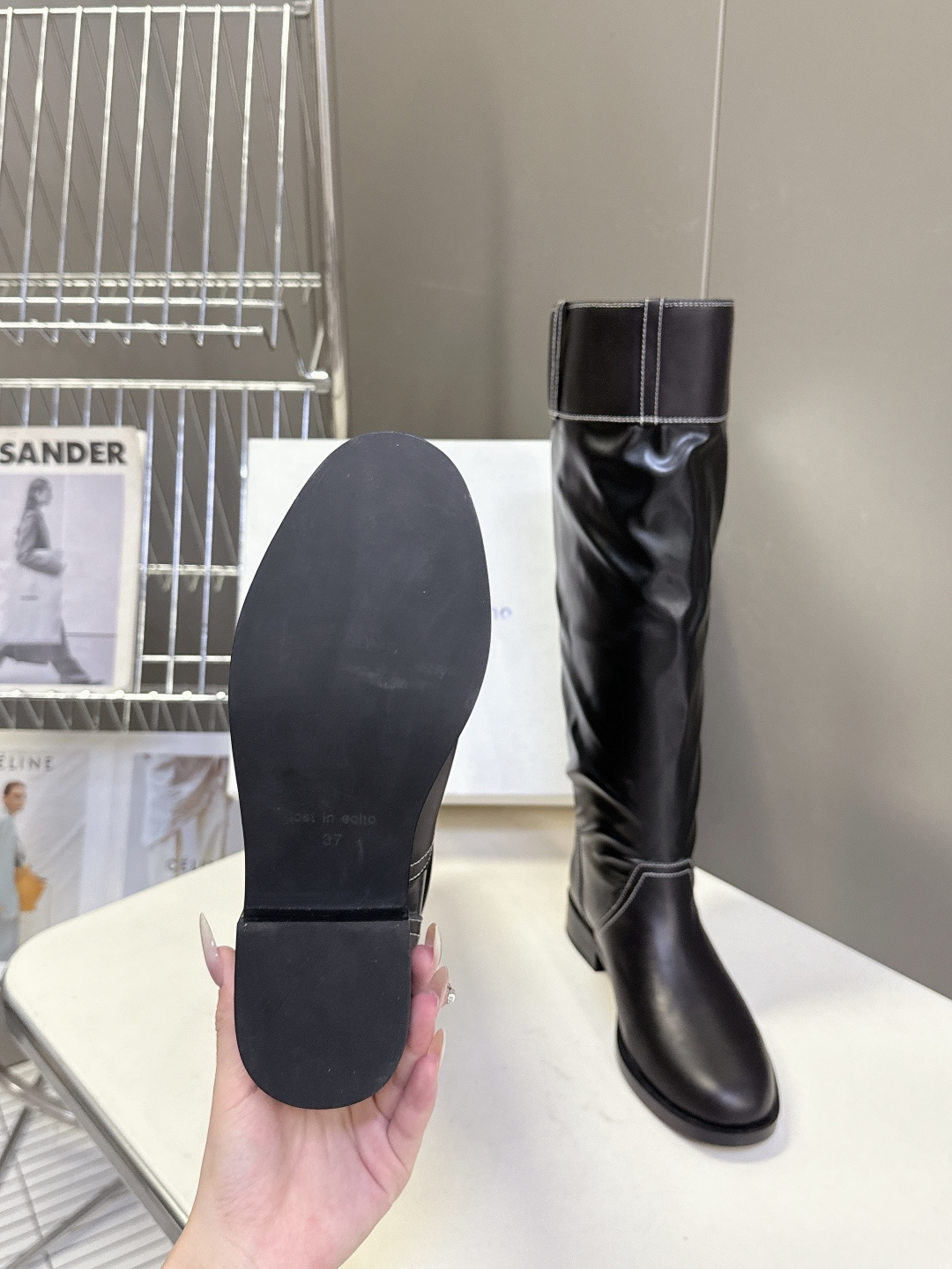 lost in echo2025秋冬新款复古西部牛仔堆堆靴 超多明星时尚博主种草 感受秋日与西部复古风的