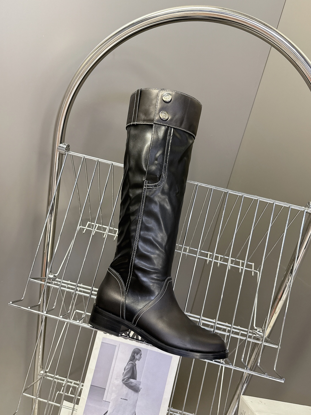 lost in echo2025秋冬新款复古西部牛仔堆堆靴 超多明星时尚博主种草 感受秋日与西部复古风的