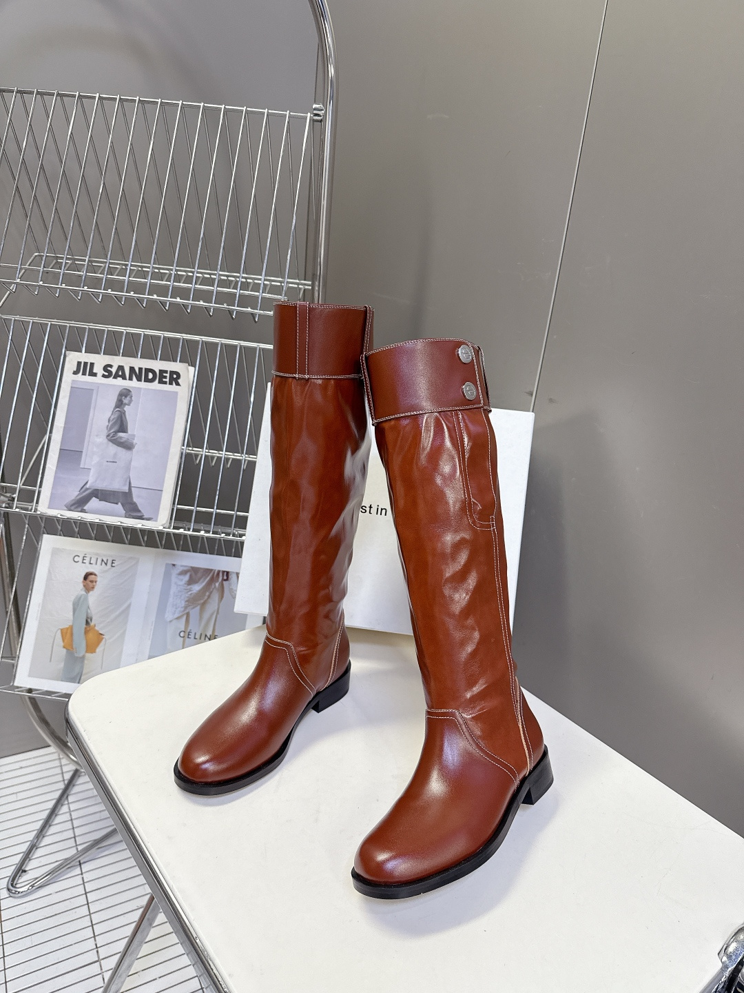 lost in echo2025秋冬新款复古西部牛仔堆堆靴 超多明星时尚博主种草 感受秋日与西部复古风的