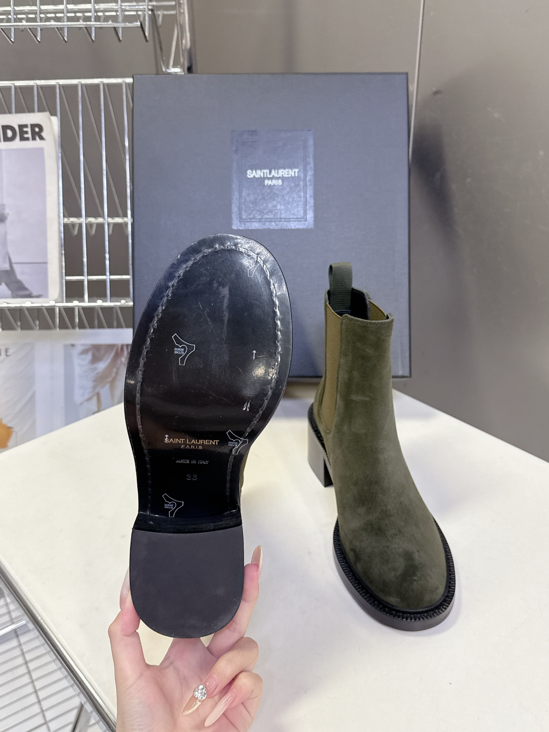 Saint Laurent圣罗兰秋冬最新款布洛克短靴 超多明星时尚博主种草 大小质感与原版完全一致✔️鞋