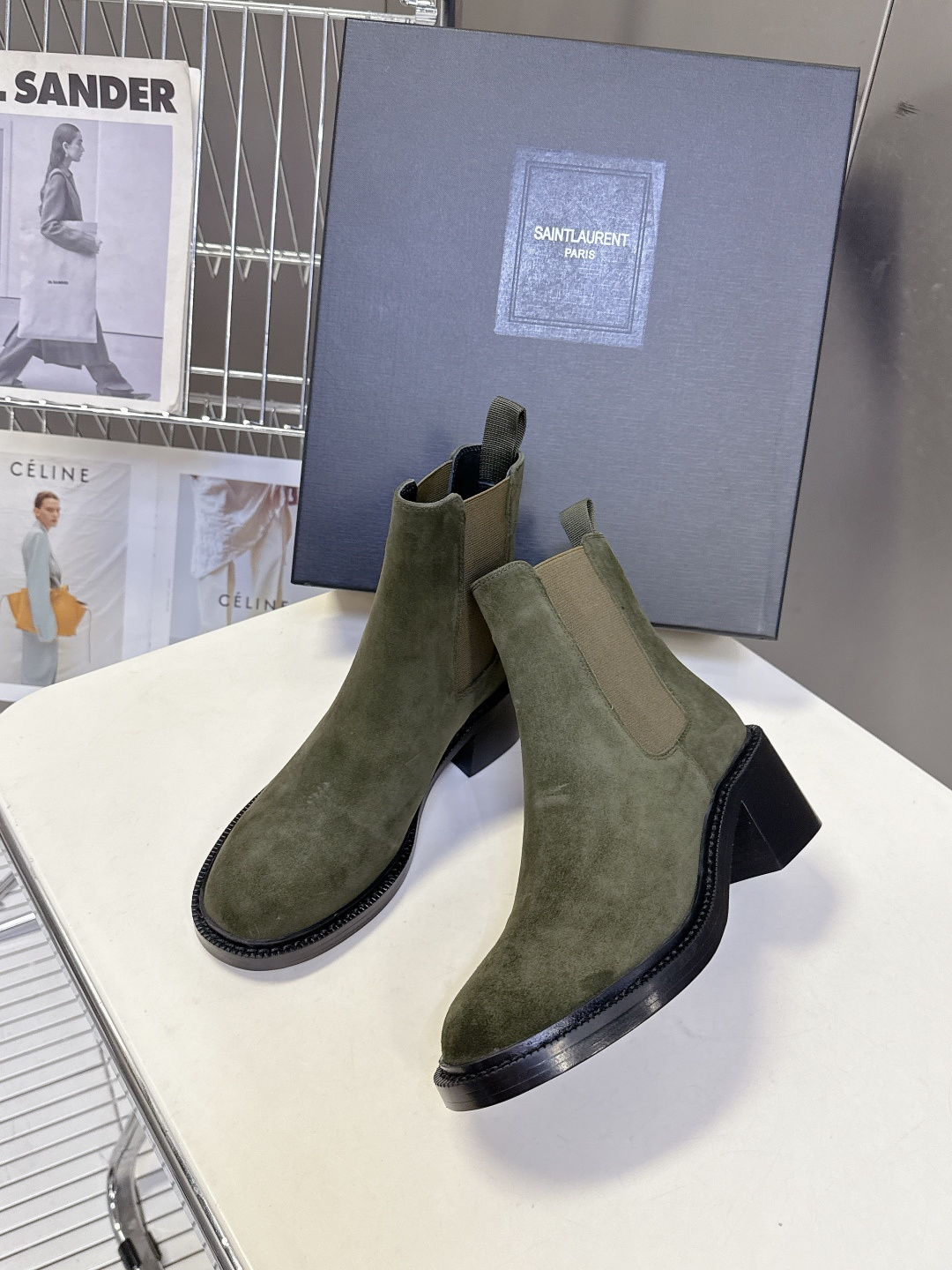 Saint Laurent圣罗兰秋冬最新款布洛克短靴 超多明星时尚博主种草 大小质感与原版完全一致✔️鞋