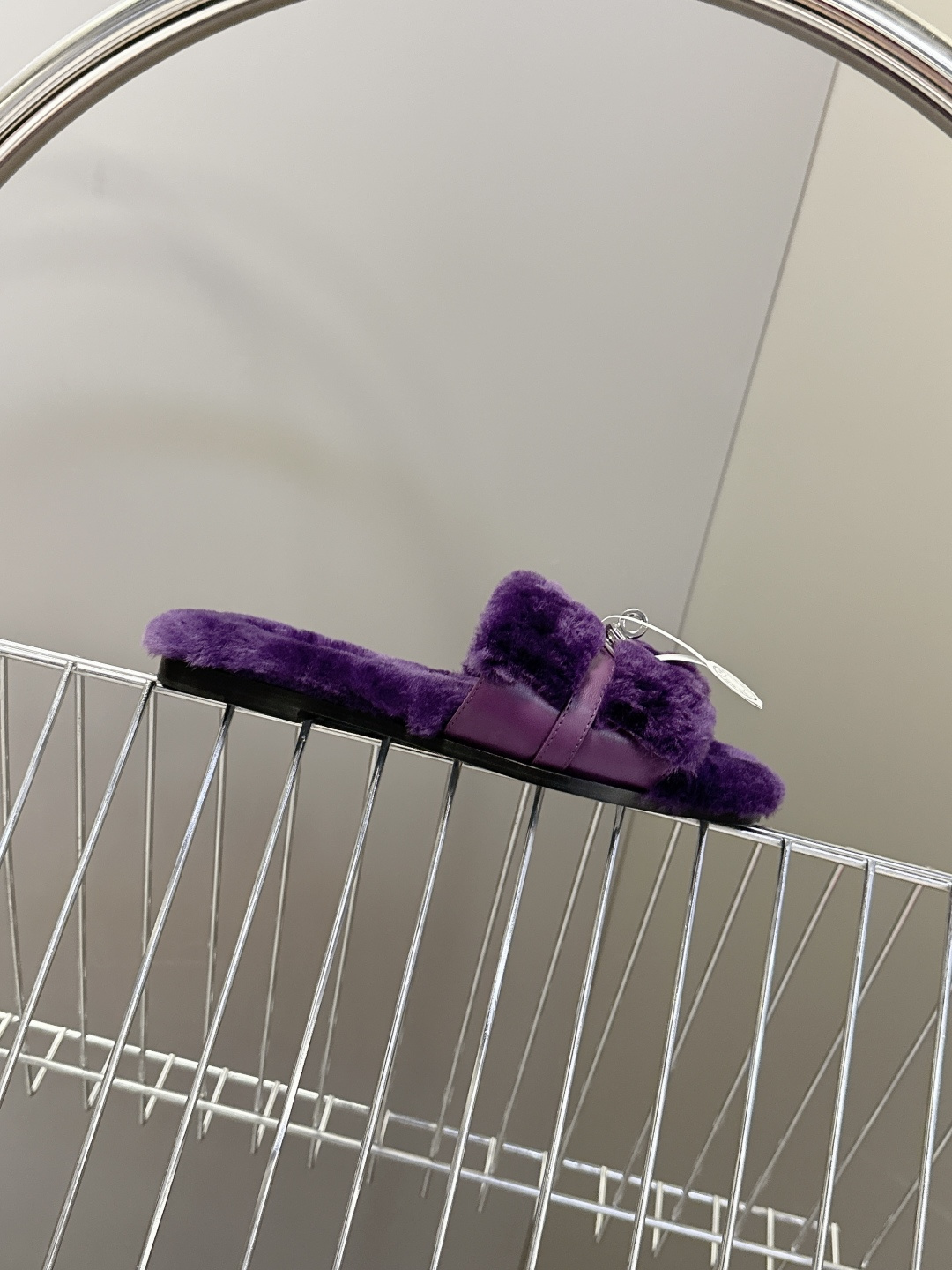 Hermes爱马仕经典kelly扣H拖 高定版本 经典常青树系列单品 面料 ：皮毛一体🐑毛 包中底料 ：