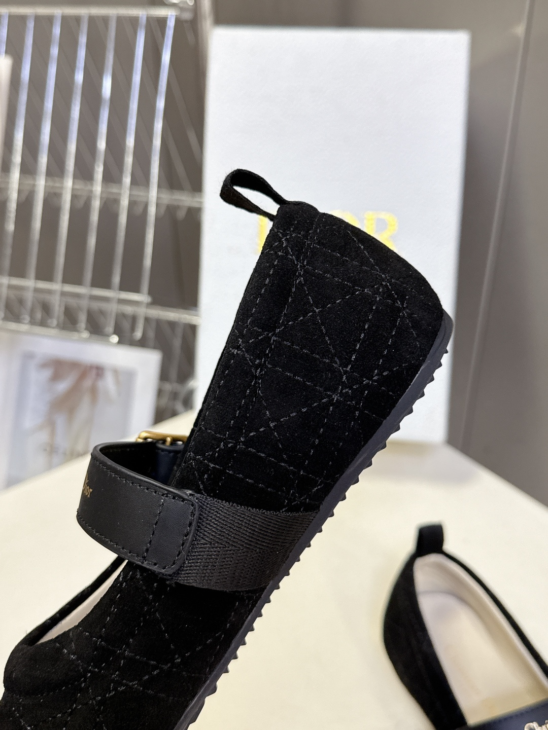 Dior迪奥2026春夏最新款 玛丽珍 芭蕾舞鞋 超多明星网红种草 芭蕾鞋经典的迪奥藤格纹元素 罗纹带子