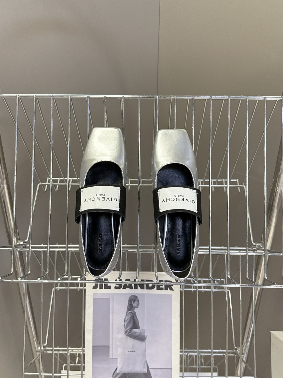 Givenchy纪梵希章若楠同款Sliced Square方头芭蕾舞平底鞋超多明星时尚博主种草 裁切方头