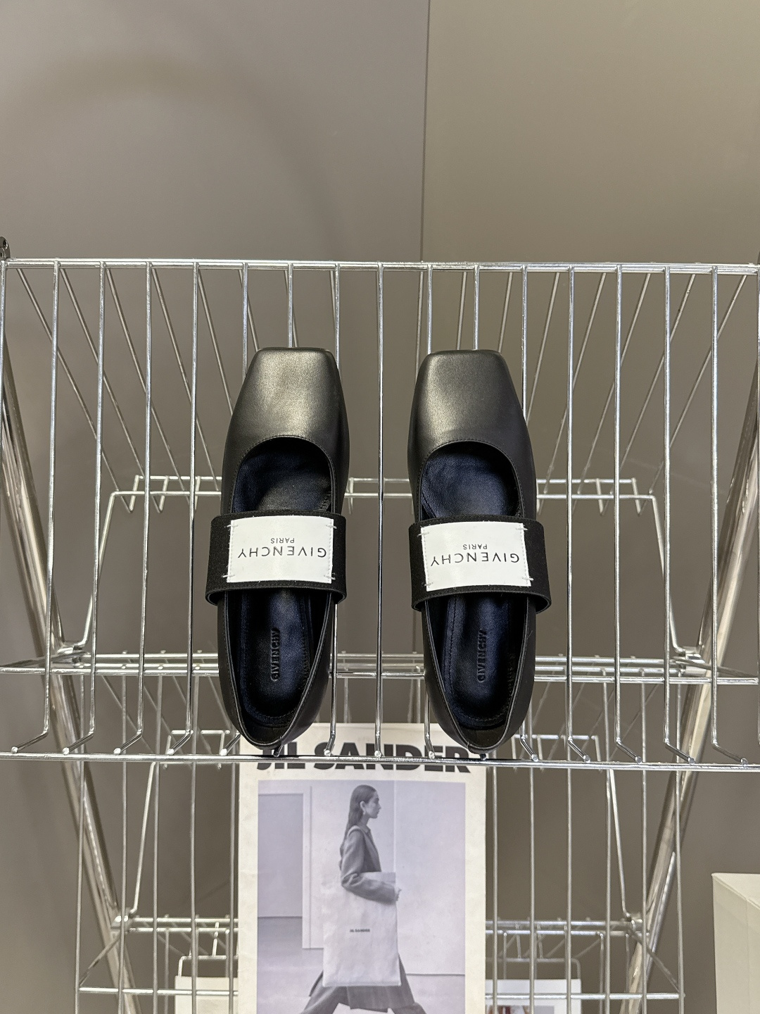 Givenchy纪梵希章若楠同款Sliced Square方头芭蕾舞平底鞋超多明星时尚博主种草 裁切方头