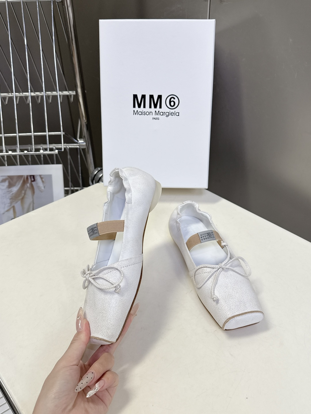 MM6马吉拉方头蝴蝶结芭蕾舞玛丽珍跳舞鞋 超多明星网红种草 MM6 Maison Margiela方头芭