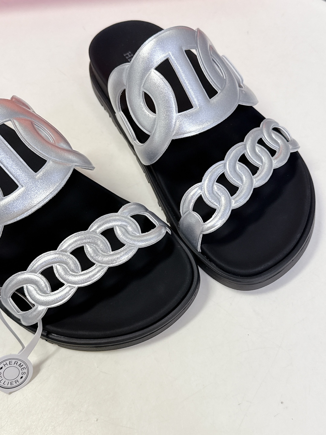 男➕10【ΗERMES 】爱马仕春夏经典猪鼻拖鞋 Chypre 丑萌丑萌猪鼻鞋——老头拖鞋，上脚简直太舒