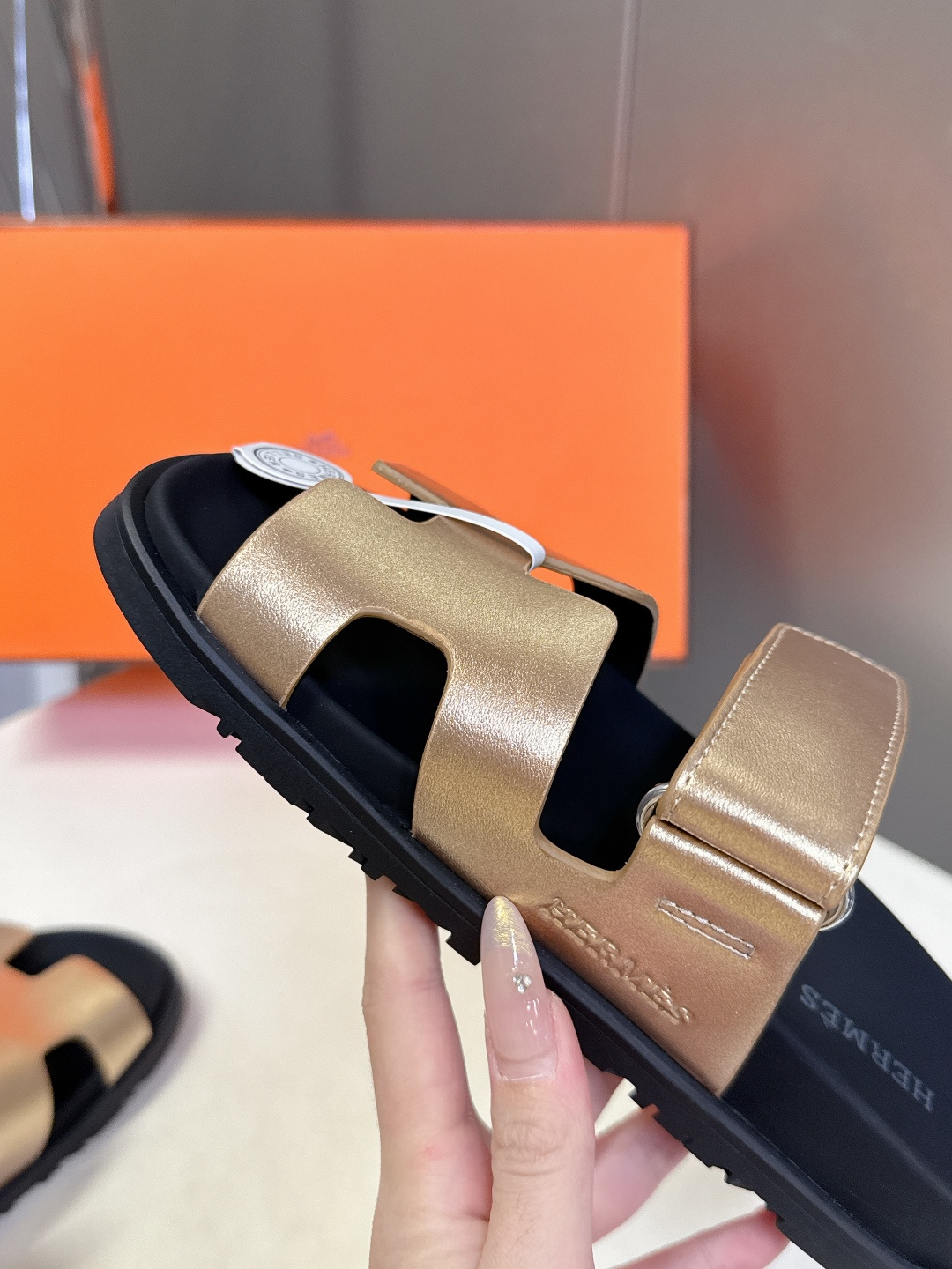 男➕10【ΗERMES 】爱马仕春夏经典情侣款二舅拖鞋 Chypre 丑萌丑萌二舅拖鞋——老头拖鞋，上脚