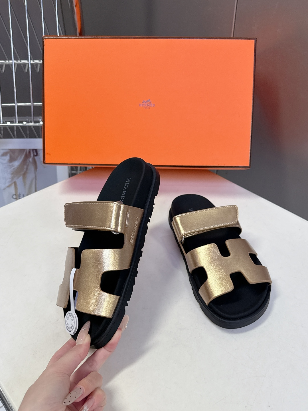 男➕10【ΗERMES 】爱马仕春夏经典情侣款二舅拖鞋 Chypre 丑萌丑萌二舅拖鞋——老头拖鞋，上脚