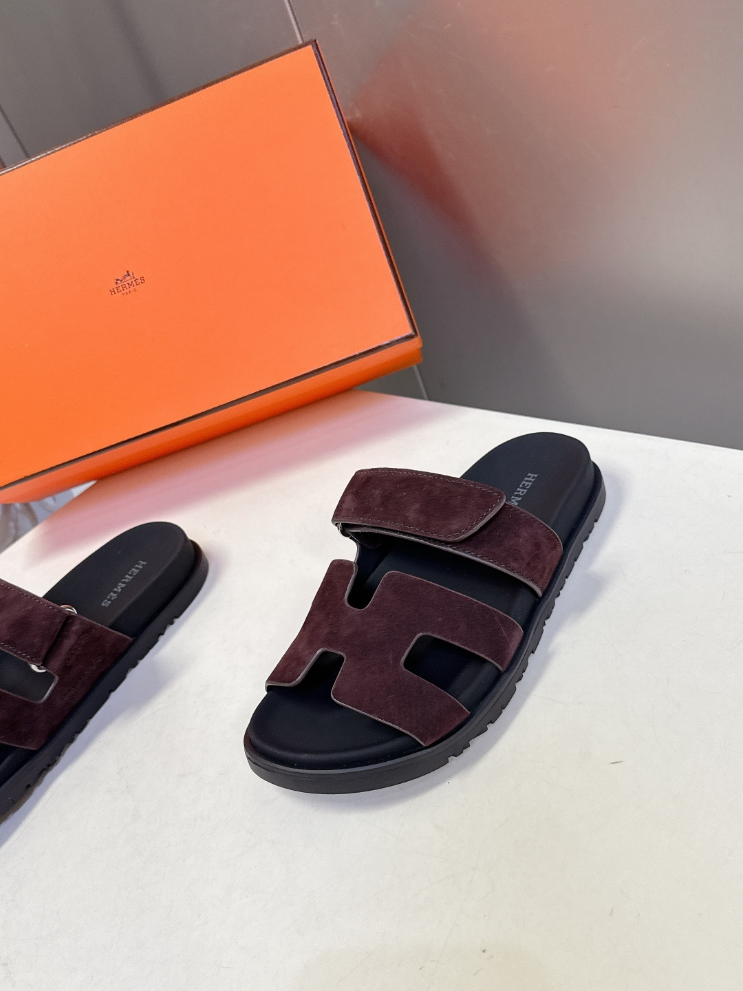 男➕10【ΗERMES 】爱马仕春夏经典情侣款二舅拖鞋 Chypre 丑萌丑萌二舅拖鞋——老头拖鞋，上脚