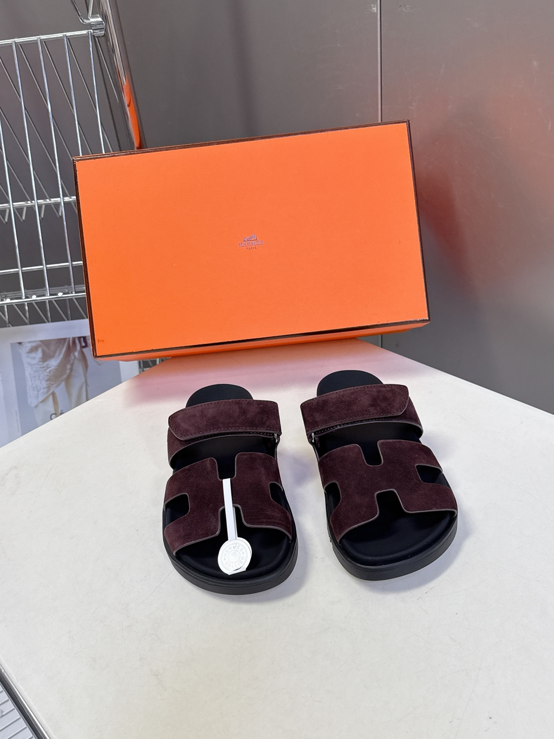 男➕10【ΗERMES 】爱马仕春夏经典情侣款二舅拖鞋 Chypre 丑萌丑萌二舅拖鞋——老头拖鞋，上脚