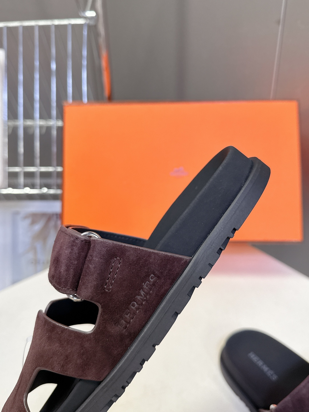 男➕10【ΗERMES 】爱马仕春夏经典情侣款二舅拖鞋 Chypre 丑萌丑萌二舅拖鞋——老头拖鞋，上脚