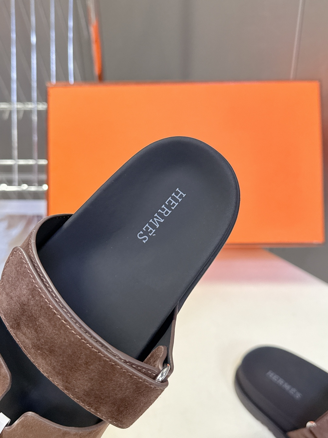 男➕10【ΗERMES 】爱马仕春夏经典情侣款二舅拖鞋 Chypre 丑萌丑萌二舅拖鞋——老头拖鞋，上脚