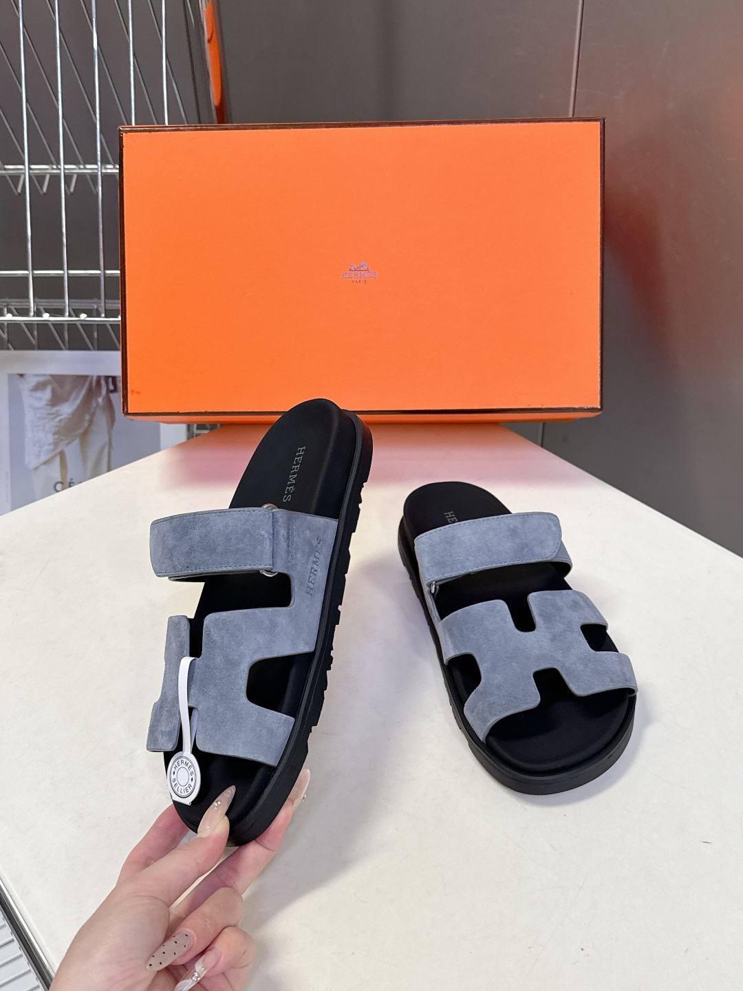 男➕10【ΗERMES 】爱马仕春夏经典情侣款二舅拖鞋 Chypre 丑萌丑萌二舅拖鞋——老头拖鞋，上脚