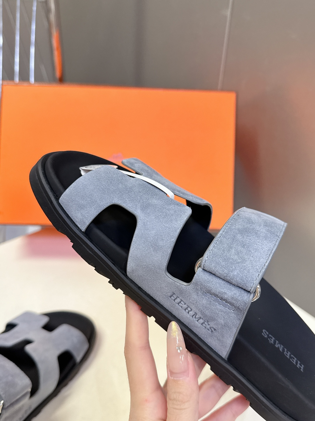 男➕10【ΗERMES 】爱马仕春夏经典情侣款二舅拖鞋 Chypre 丑萌丑萌二舅拖鞋——老头拖鞋，上脚