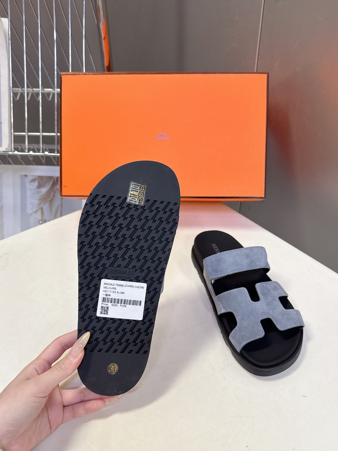 男➕10【ΗERMES 】爱马仕春夏经典情侣款二舅拖鞋 Chypre 丑萌丑萌二舅拖鞋——老头拖鞋，上脚