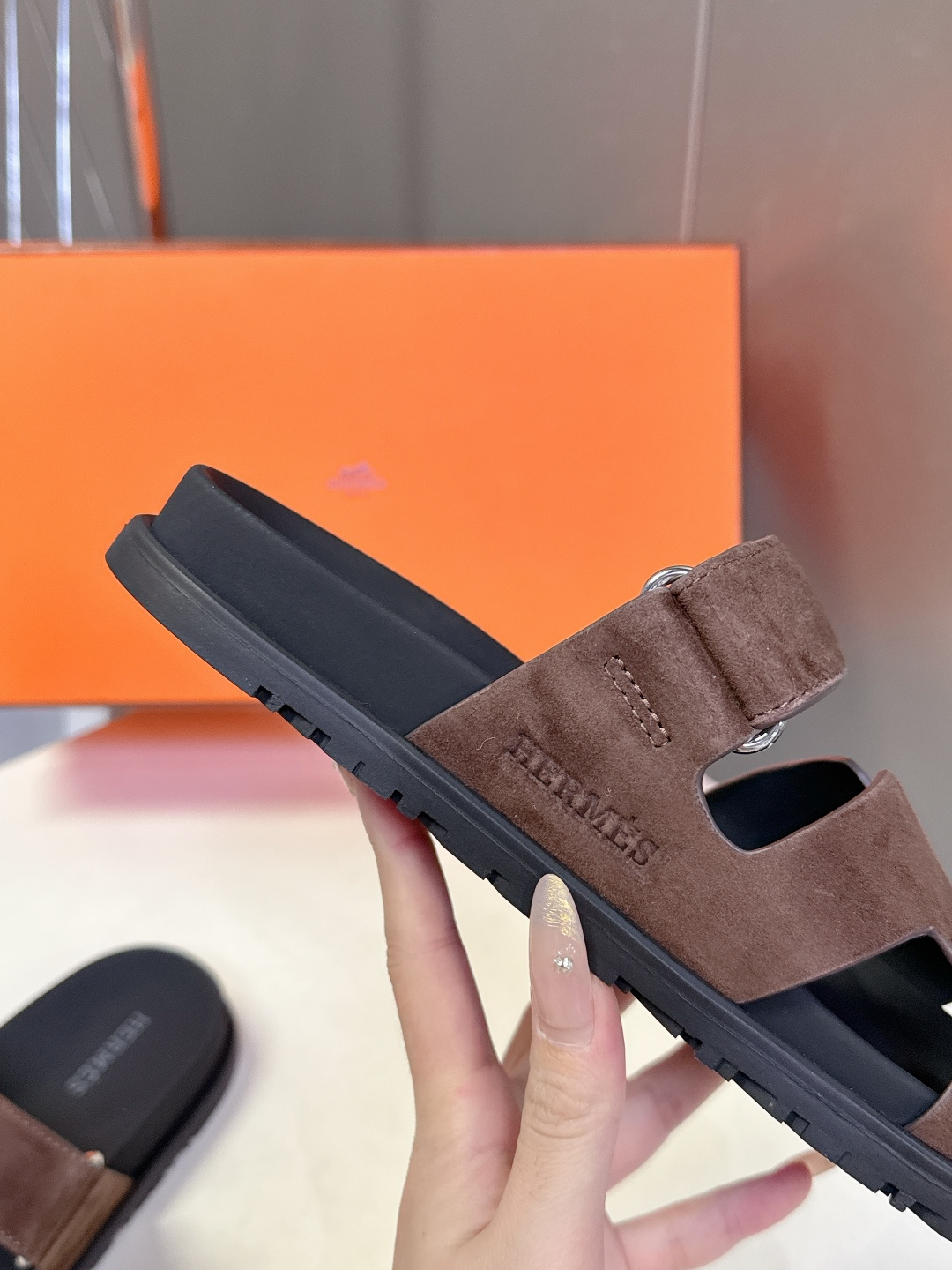 男➕10【ΗERMES 】爱马仕春夏经典情侣款二舅拖鞋 Chypre 丑萌丑萌二舅拖鞋——老头拖鞋，上脚