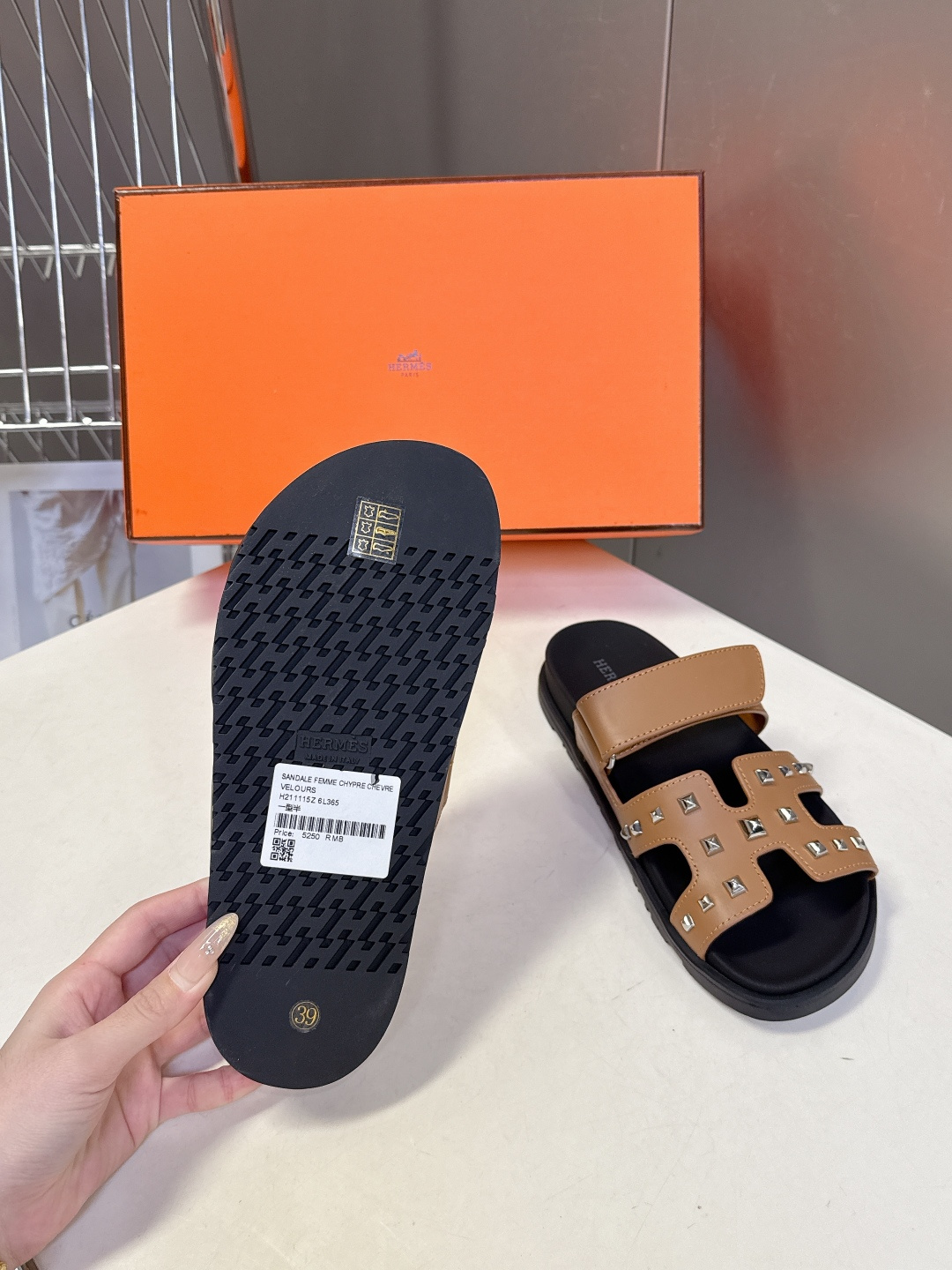 男➕10【ΗERMES 】爱马仕春夏经典情侣款二舅拖鞋 Chypre 丑萌丑萌二舅拖鞋——老头拖鞋，上脚