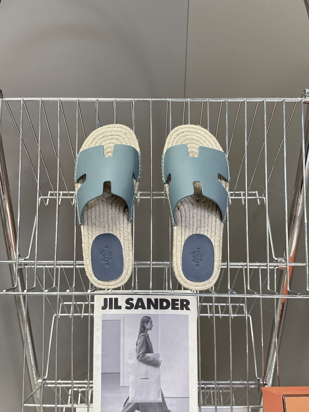 HERMES爱马仕春夏最新情侣款Antigua草编鞋 H拖鞋 超多明星网红种草 夏天必备 麂皮山羊皮草编