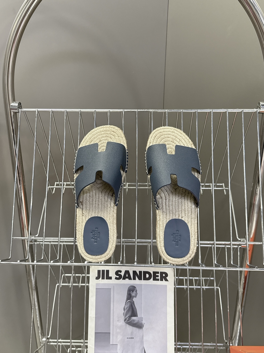 HERMES爱马仕春夏最新情侣款Antigua草编鞋 H拖鞋 超多明星网红种草 夏天必备 麂皮山羊皮草编