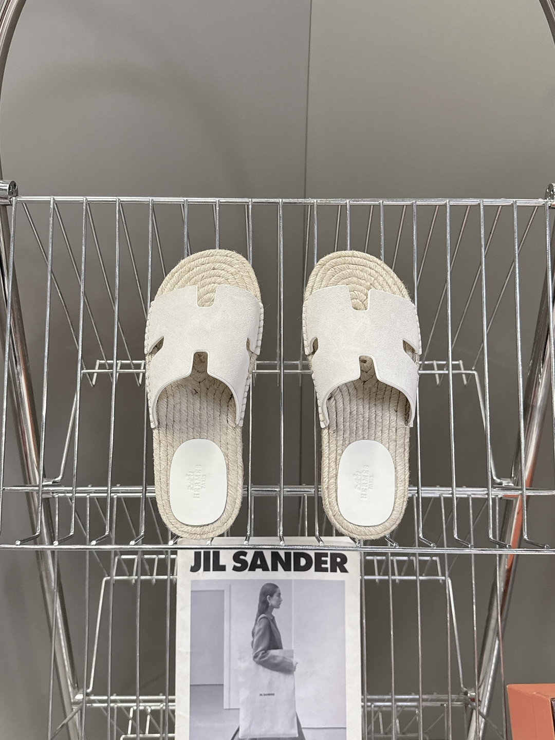 HERMES爱马仕春夏最新情侣款Antigua草编鞋 H拖鞋 超多明星网红种草 夏天必备 麂皮山羊皮草编