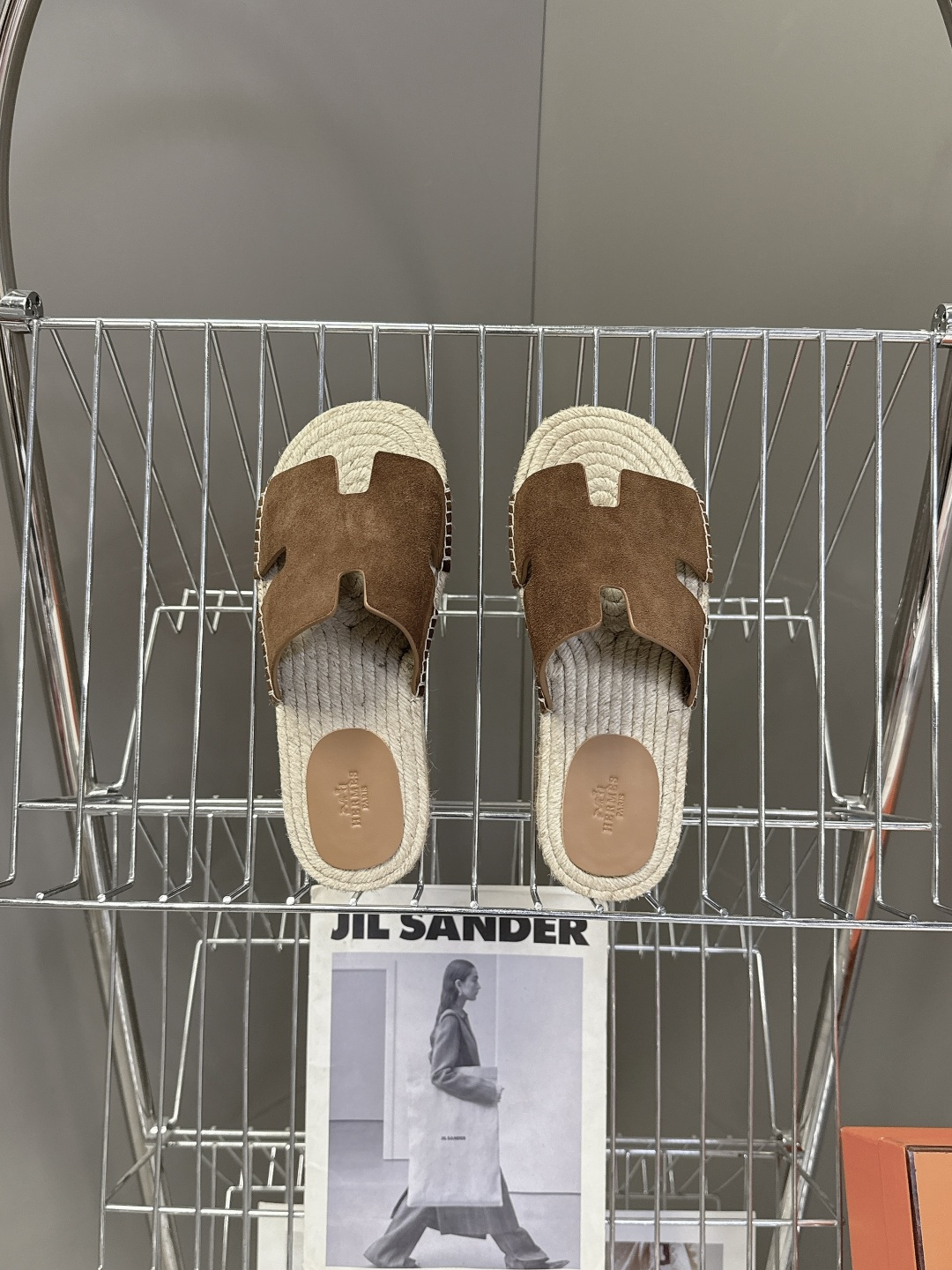 HERMES爱马仕春夏最新情侣款Antigua草编鞋 H拖鞋 超多明星网红种草 夏天必备 麂皮山羊皮草编