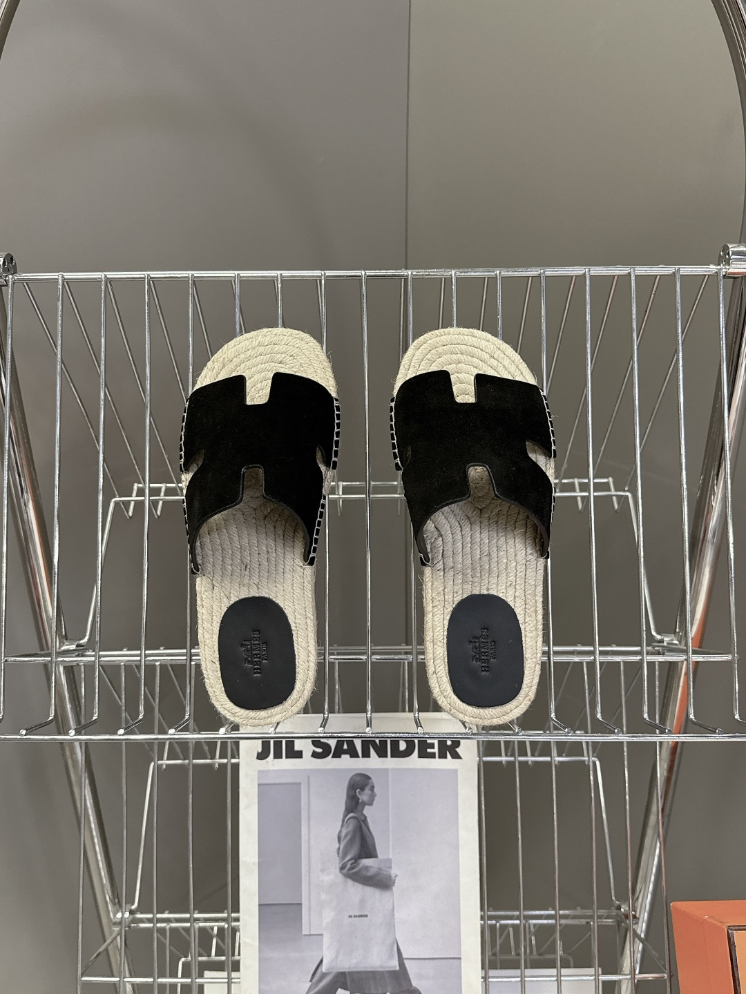 HERMES爱马仕春夏最新情侣款Antigua草编鞋 H拖鞋 超多明星网红种草 夏天必备 麂皮山羊皮草编