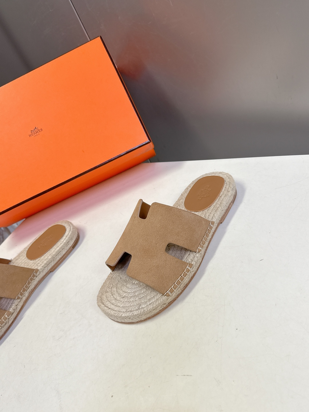 HERMES爱马仕春夏最新情侣款Antigua草编鞋 H拖鞋 超多明星网红种草 夏天必备 麂皮山羊皮草编