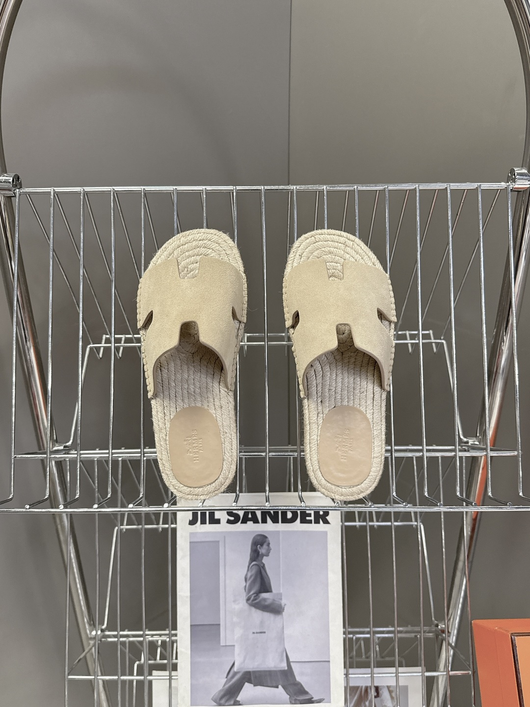 HERMES爱马仕春夏最新情侣款Antigua草编鞋 H拖鞋 超多明星网红种草 夏天必备 麂皮山羊皮草编